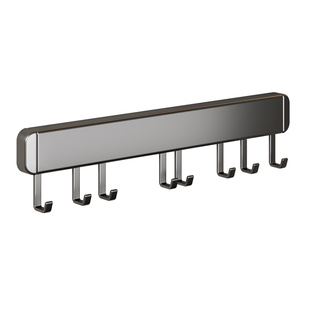 枪灰免打孔厨房挂钩架挂杆壁挂式多功能收纳神器勺子铲子厨具挂架