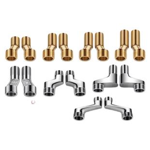 全铜花洒万向曲角接头加长淋浴器专用通用弯头偏心混水阀拐角配件