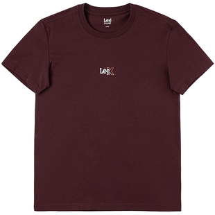 Lee标准版圆领小Logo印花图案男女同款短袖T恤休闲潮LUT0098384LE
