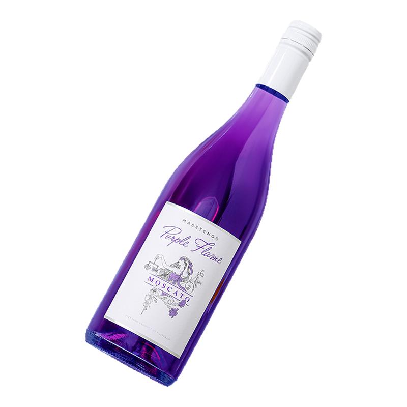 紫焰莫斯卡托甜型低起泡葡萄酒甜酒微醺白葡萄酒紫色葡萄酒甜白