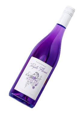 紫焰莫斯卡托甜型低起泡葡萄酒甜酒微醺白葡萄酒紫色葡萄酒甜白