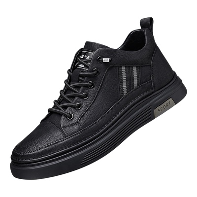 黑犸公牛男鞋真皮软底皮鞋男板鞋