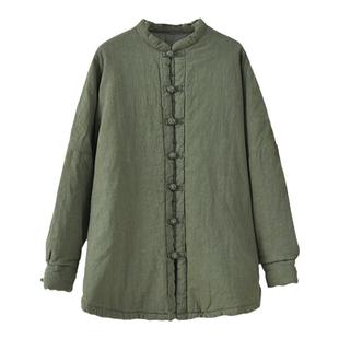 棉麻复古盘扣上衣女新款新中式文艺宽松禅意茶服原创衬衫女式外套