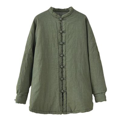 禅意复古盘扣外套中长款棉麻上衣