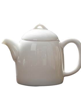 出水会鸣叫的白瓷茶壶自带过滤
