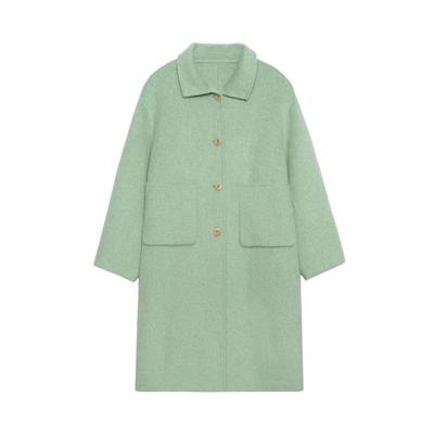 LLANO双面呢翻领加厚大衣秋冬