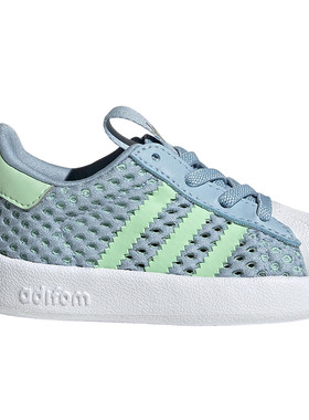 Adidas/阿迪达斯正品三叶草婴童网眼轻便休闲透气板鞋JH7472