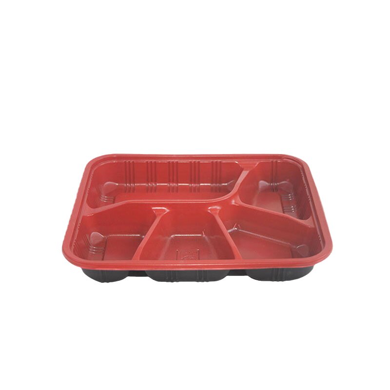 一次性外卖快餐盒带盖五四三二多格分隔商用加厚便当餐具打包饭盒