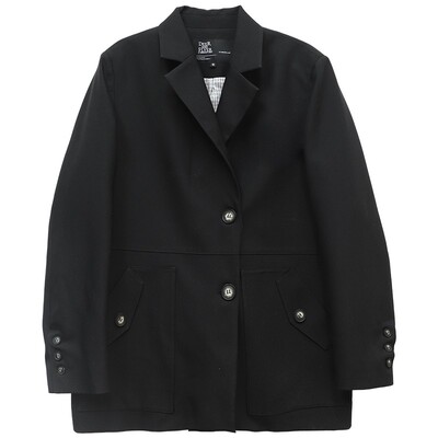 双色宽松简约大口袋西服外套