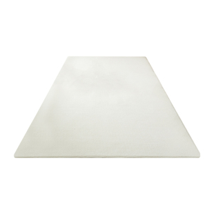 地毯米白色短绒卧室床边毯纯色满铺房间加厚毛绒主卧床前床下地垫