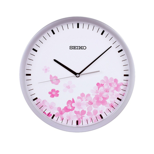 SEIKO精工樱花挂钟圆形36CM客厅简约时尚装饰钟表PIA020