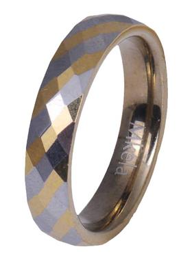 梦克拉钨金戒指简约设计彩金菱形