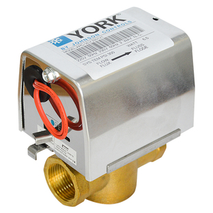 约克中央空调电动二通阀APC-VLV2201V1风机盘管6分电磁两通阀DN20