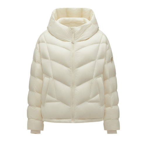 坦博尔25年秋冬季新款好看羽绒服女短款保暖连帽时尚廓形泡芙外套