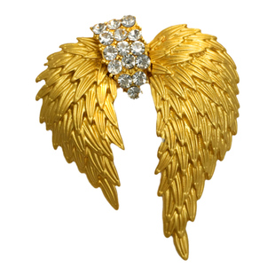 D.M.D/迪曼达复古金色羽翼胸针高档女胸花天使翅膀别针宫廷风配饰