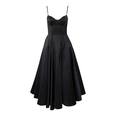 缎面高级感气质吊带裙连衣裙礼服