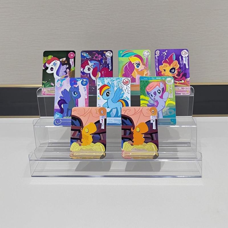 亚克力直播间卡片展示架透明桌面置物架徽章谷子架子牌阶梯立周边