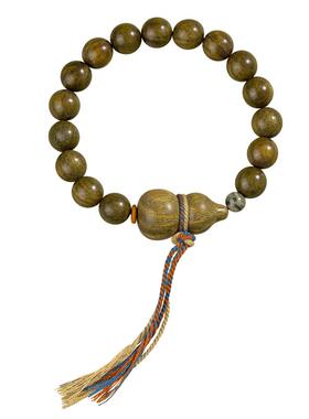 五台山天然绿檀木葫芦手串