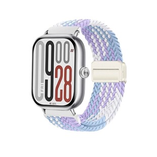 适用小米手环9pro表带8pro尼龙编织磁吸扣手表表带红米watch4智能运动透气腕带redmiwatch5个性ins高级感配件