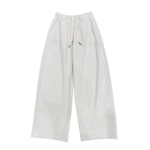 弯刀女裤新款2026爆款时尚气质高腰加绒休闲裤冬显瘦羊毛阔腿长裤