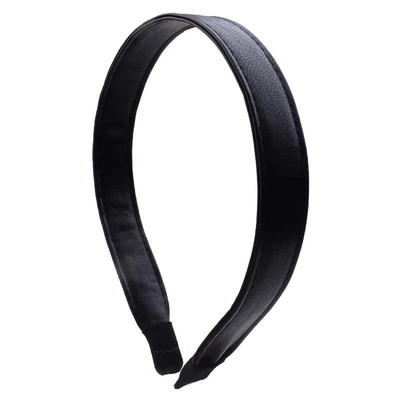 rose同款黑色pu皮发箍细款发捆