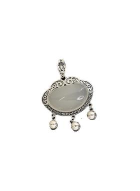 925银长命锁玉髓吊坠项链小众轻奢高级感链子配饰时尚百搭锁骨链