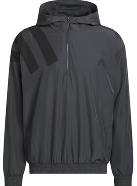 adidas阿迪达斯男子爱德华兹篮球运动训练半拉链套头衫卫衣KC1611