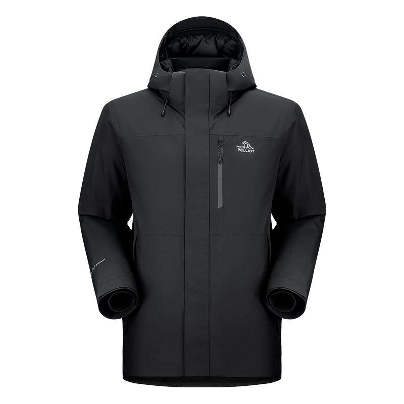 【山野|鹅绒版】伯希和户外鹅绒冲锋衣男冬季加厚防风保暖羽绒服