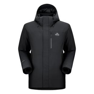 【山野|鹅绒版】伯希和户外黑色冲锋衣男冬季加厚防风保暖羽绒服