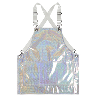 跨境新款美式pu革工作服围裙定制防水防油免洗餐饮酒吧宠物店专用