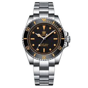 STEELDIVE钢潜定制复古5514手表夜光水鬼防水潜水男士自动机械表