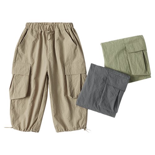 【防晒防水】尼多熊春夏新款儿童春装户外工装裤宝宝男女童薄裤子