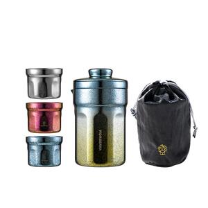 纯钛旅行茶具便携泡茶一壶三杯