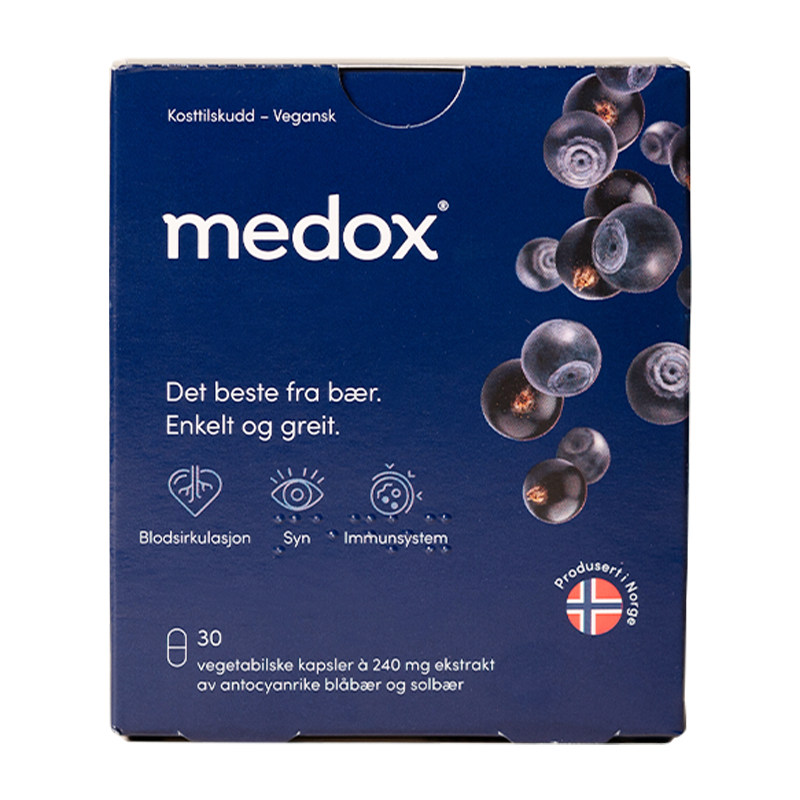 MEDOX花青素越橘胶囊挪威进口眼睛保健品成人蓝莓护眼片非叶黄素