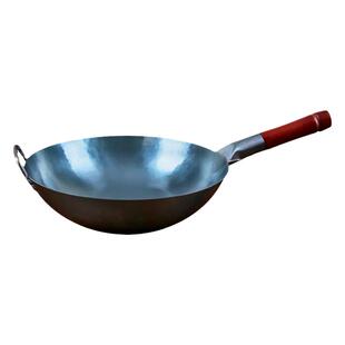 陈枝记铁锅家用炒菜锅无涂层熟铁锅圆底手工锻打老式炒锅已开锅