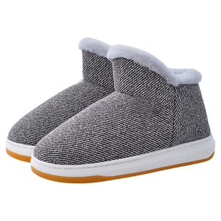 男士棉鞋老年人防滑防摔老人专用牛筋底耐磨家居保暖包跟棉拖鞋冬