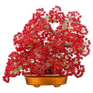 迎客松摆件家居装饰高端公司店铺开业乔迁工艺礼品搬家稳居水晶树