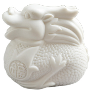 12十二生肖陶瓷摆件全套白色鼠牛虎兔龙蛇马羊猴鸡狗猪属相可爱小