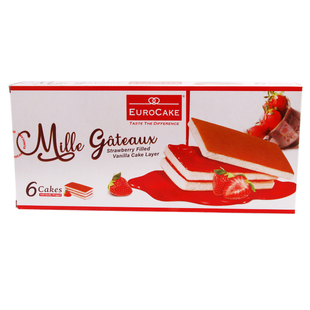 EURO CAKE 多芙利草莓味夹心蛋糕180g 阿联酋进口西式糕点