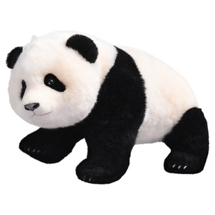 熊猫工厂x果不果赖5月龄站姿福宝仿真玩偶公仔羊皮毛绒玩具女礼物