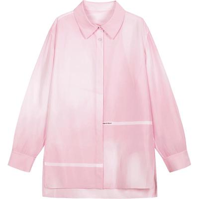 LESS桑蚕真丝休闲印花衬衫