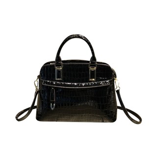 香港品牌包包女款黑色大容量通勤包2025款真皮手提单肩斜挎贝壳包