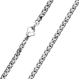 龙骨链花篮链裸链单链钛钢316不锈钢长款女加粗男项链吊坠配链