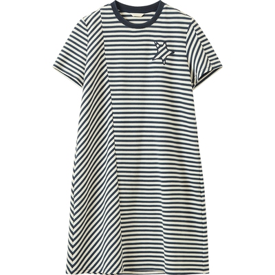 播商场同款正肩短袖连衣裙秋季新款休闲宽松裙子BDS3LD3023