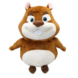 熊出没毛绒玩具洞洞幺布娃娃松鼠公仔安抚睡觉抱枕结婚礼物男女孩