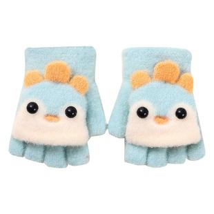 宝宝手套0到2岁五指冬男女童翻盖儿童小月龄加绒加厚保暖半指冬天