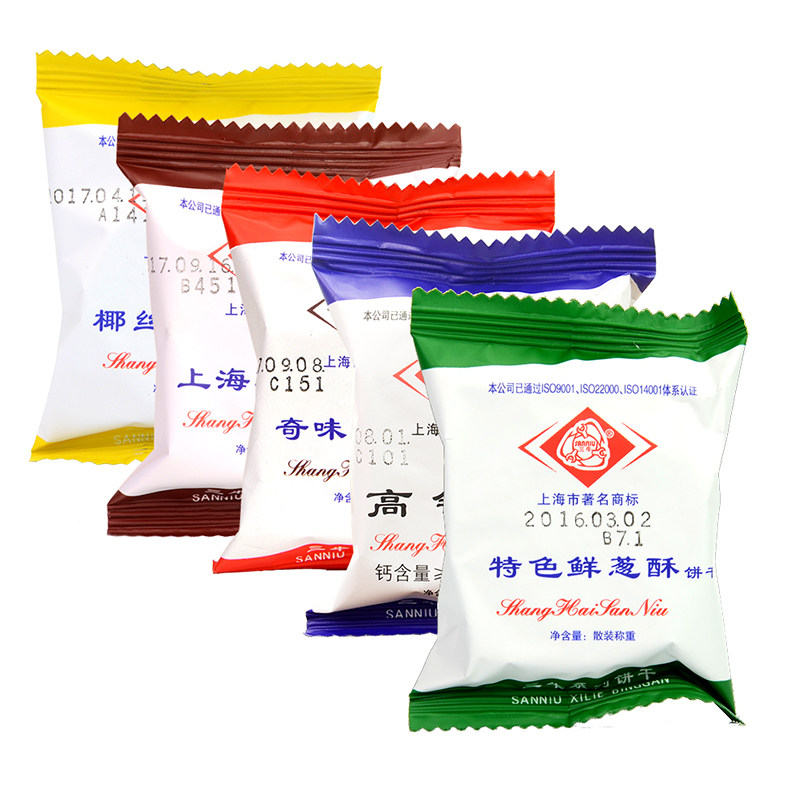 上海三牛饼干万年青椒盐鲜葱500g