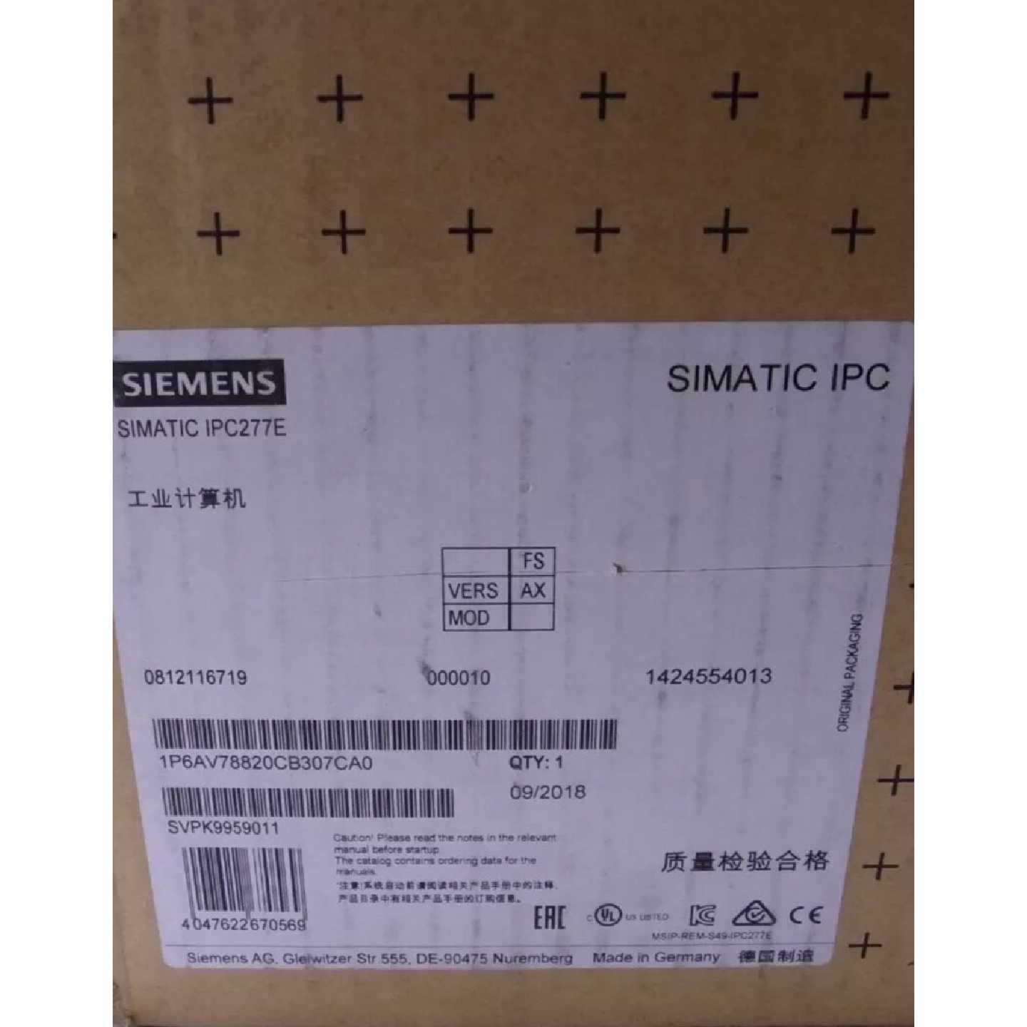 【议价-可维修】西门子 Siemens 6AV7882-0CB30-7CA0 IPC277E 工
