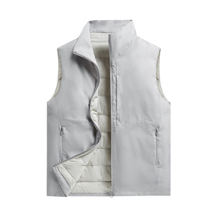 轻量[90白鹅绒]冬季户外防风工装羽绒背心印字工作服马甲定制logo