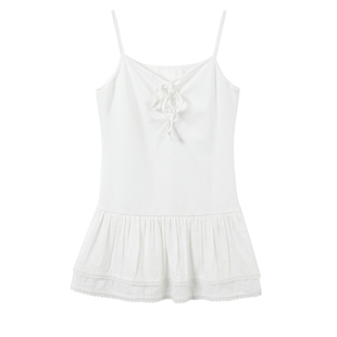 ANA宝藏珍妮 26春夏韩系设计小个子双层裙摆打底吊带背心上衣女生